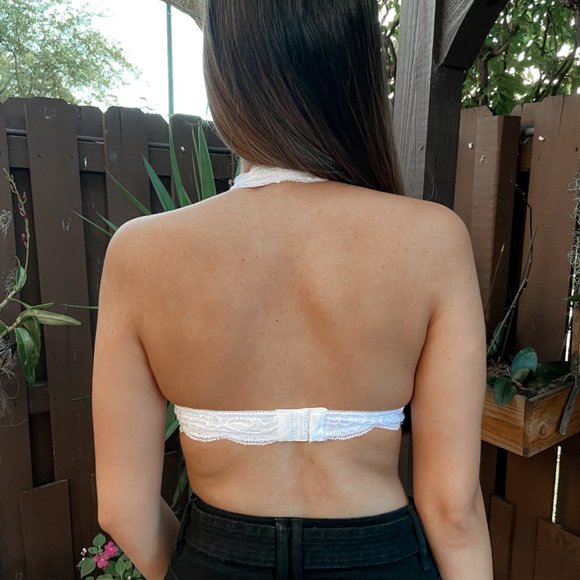 Mind Reader White Lace Halter Bralette - Picture 5 of 5